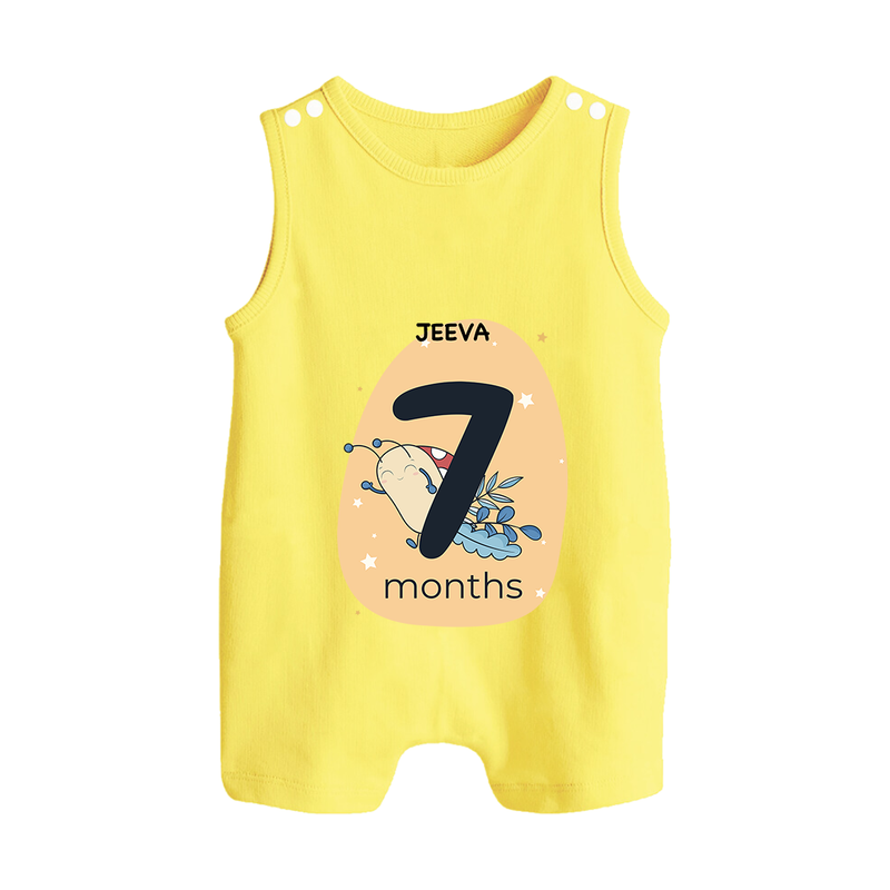 Commemorate This Special Moment With Our Bespoke Baby Romper Suit, Perfect For 7-Month Celebration - PASTEL YELLOW - 0 - 5 Months Old (Chest 18")