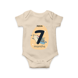 Commemorate This Special Moment With Our Bespoke Baby Romper, Perfect For 7-Month Celebration - IVORY - 0 - 3 Months Old (Chest 16")