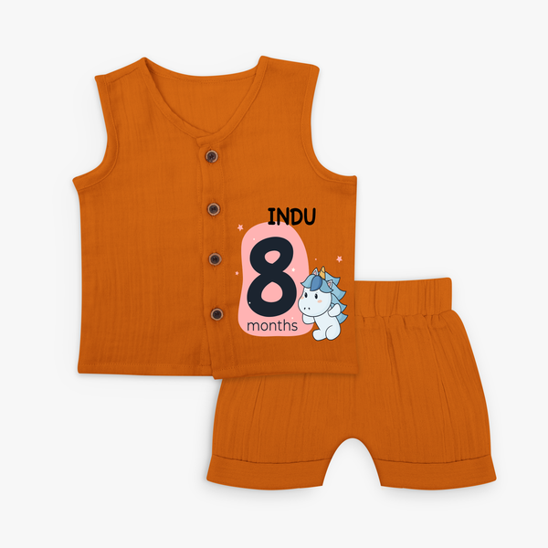 Commemorate your little one's 8th month with a customized Jabla Set - COPPER - 0 - 3 Months Old (Chest 9.8")