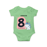 Commemorate This Special Moment With Our Bespoke Baby Romper, Perfect For 8-Month Celebration - GREEN - 0 - 3 Months Old (Chest 16")