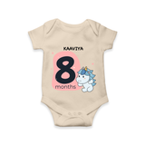 Commemorate This Special Moment With Our Bespoke Baby Romper, Perfect For 8-Month Celebration - IVORY - 0 - 3 Months Old (Chest 16")