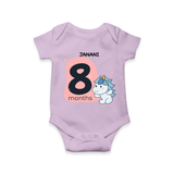 Commemorate your little one's 8th month with a customized romper