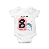 Commemorate This Special Moment With Our Bespoke Baby Romper, Perfect For 8-Month Celebration - WHITE - 0 - 3 Months Old (Chest 16")