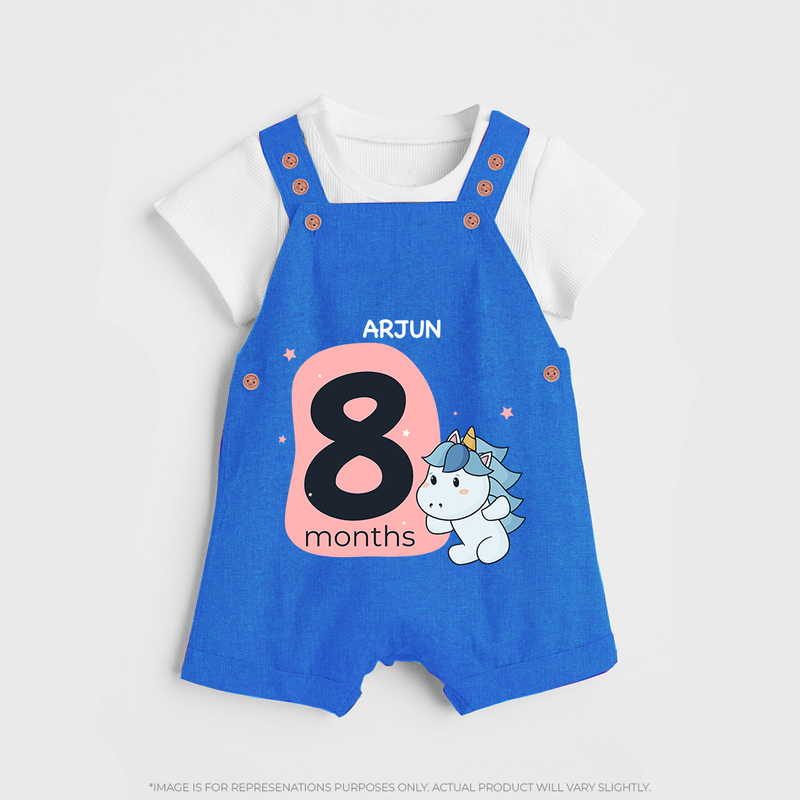 Commemorate This Special Moment With Our Bespoke Baby Dungaree Set, Perfect For 8-Month Celebration - COBALT BLUE - 0 - 5 Months Old (Chest 18")