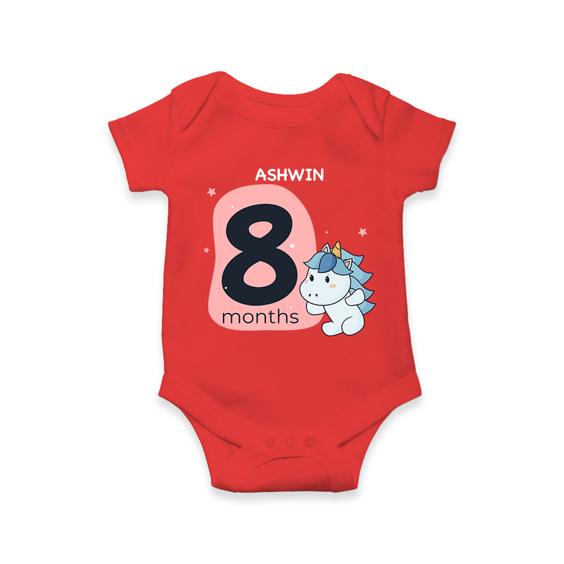 Commemorate your little one's 8th month with a customized romper