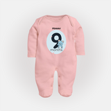 Commemorate This Special Moment With Our Bespoke Baby Sleep Suit, Perfect For 9-Month Celebration - BABY PINK - New Born (Chest 7.5")