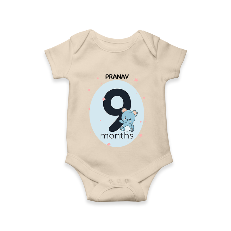 Commemorate This Special Moment With Our Bespoke Baby Romper, Perfect For 9-Month Celebration - IVORY - 0 - 3 Months Old (Chest 16")