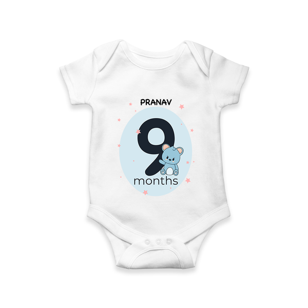 Commemorate This Special Moment With Our Bespoke Baby Romper, Perfect For 9-Month Celebration - WHITE - 0 - 3 Months Old (Chest 16")