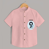 Commemorate your little one's 9th month with a customized Shirt - PEACH - 0 - 6 Months Old (Chest 21")