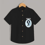 Commemorate your little one's 9th month with a customized Shirt - BLACK - 0 - 6 Months Old (Chest 21")