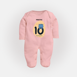 Commemorate This Special Moment With Our Bespoke Baby Sleep Suit, Perfect For 10-Month Celebration - BABY PINK - New Born (Chest 7.5")