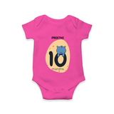 Commemorate This Special Moment With Our Bespoke Baby Romper, Perfect For 10-Month Celebration - HOT PINK - 0 - 3 Months Old (Chest 16")