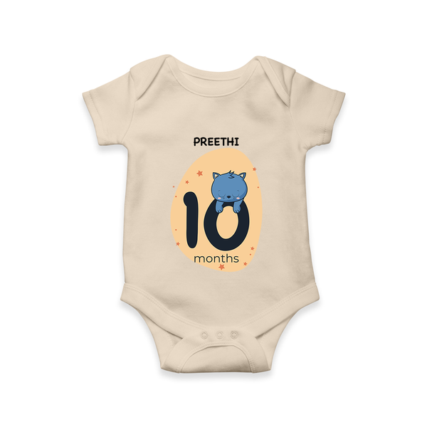 Commemorate This Special Moment With Our Bespoke Baby Romper, Perfect For 10-Month Celebration - IVORY - 0 - 3 Months Old (Chest 16")