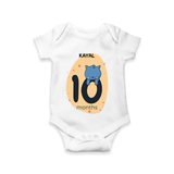 Commemorate your little one's 10th month with a customized romper - WHITE - 0 - 3 Months Old (Chest 16")