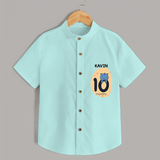 Commemorate your little one's 10th month with a customized Shirt - ARCTIC BLUE - 0 - 6 Months Old (Chest 21")