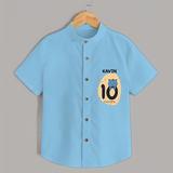 Commemorate your little one's 10th month with a customized Shirt - SKY BLUE - 0 - 6 Months Old (Chest 21")