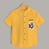 Commemorate your little one's 10th month with a customized Shirt - YELLOW - 0 - 6 Months Old (Chest 21")