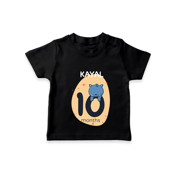 Commemorate your little one's 10th month with a customized T-Shirt - BLACK - 0 - 5 Months Old (Chest 17")