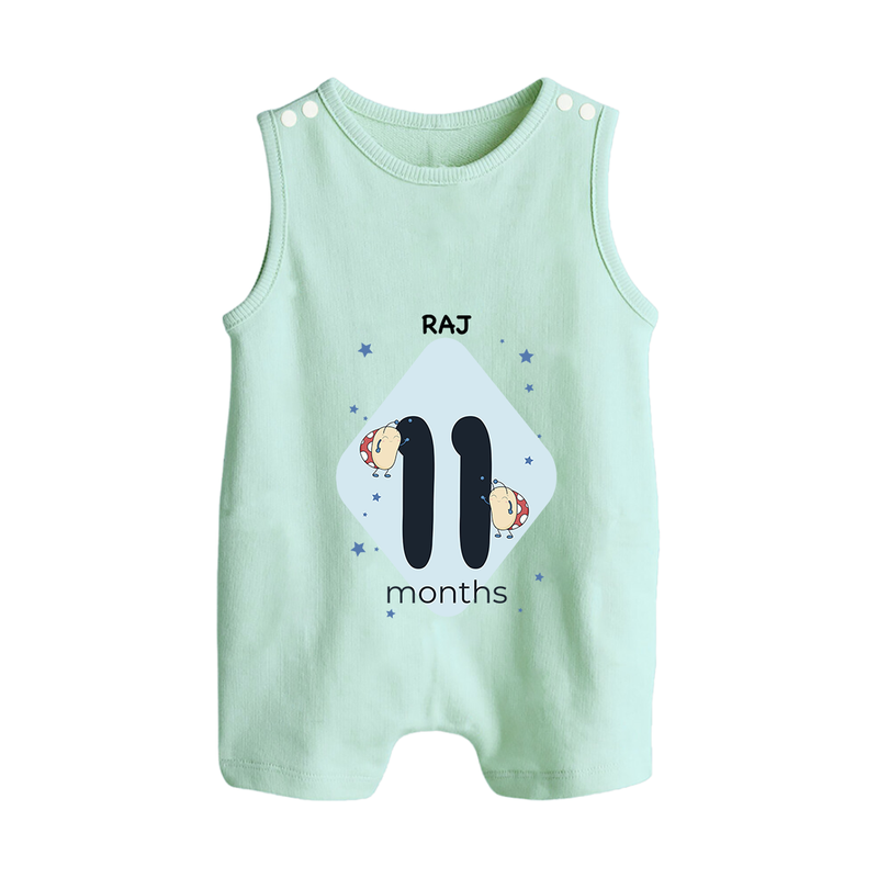 Commemorate This Special Moment With Our Bespoke Baby Romper Suit, Perfect For 11-Month Celebration - MINT GREEN - 0 - 5 Months Old (Chest 18")