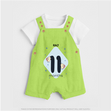 Commemorate This Special Moment With Our Bespoke Baby Dungaree Set, Perfect For 11-Month Celebration - GREEN - 0 - 5 Months Old (Chest 18")