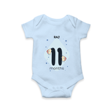 Commemorate This Special Moment With Our Bespoke Baby Romper, Perfect For 11-Month Celebration - BABY BLUE - 0 - 3 Months Old (Chest 16")