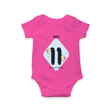 Commemorate This Special Moment With Our Bespoke Baby Romper, Perfect For 11-Month Celebration - HOT PINK - 0 - 3 Months Old (Chest 16")