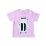 Commemorate your little one's 11th month with a customized T-Shirt - LILAC - 0 - 5 Months Old (Chest 17")