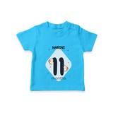 Commemorate your little one's 11th month with a customized T-Shirt - SKY BLUE - 0 - 5 Months Old (Chest 17")