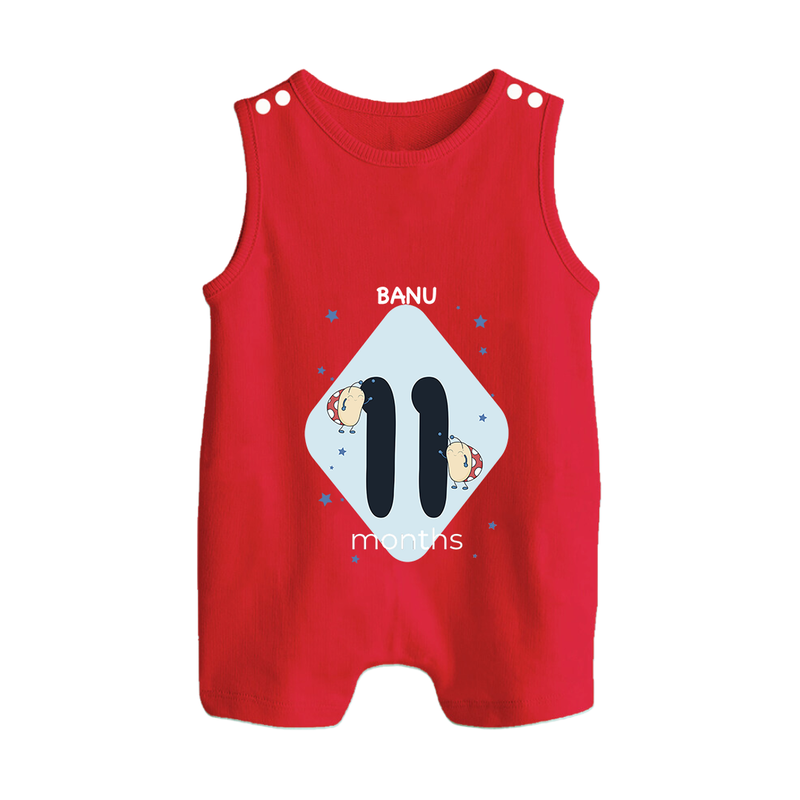 Commemorate This Special Moment With Our Bespoke Baby Romper Suit, Perfect For 11-Month Celebration - RED - 0 - 5 Months Old (Chest 18")