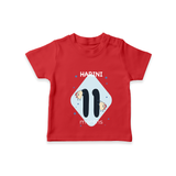 Commemorate your little one's 11th month with a customized T-Shirt - RED - 0 - 5 Months Old (Chest 17")