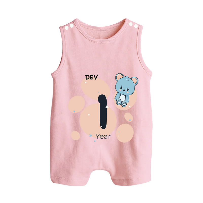 Commemorate This Special Moment With Our Bespoke Baby Romper Suit, Perfect For 1-Year Birthday Celebration - BABY PINK - 0 - 5 Months Old (Chest 18")