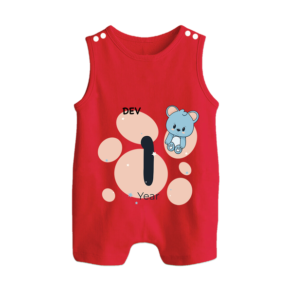 Commemorate This Special Moment With Our Bespoke Baby Romper Suit, Perfect For 1-Year Birthday Celebration - RED - 0 - 5 Months Old (Chest 18")