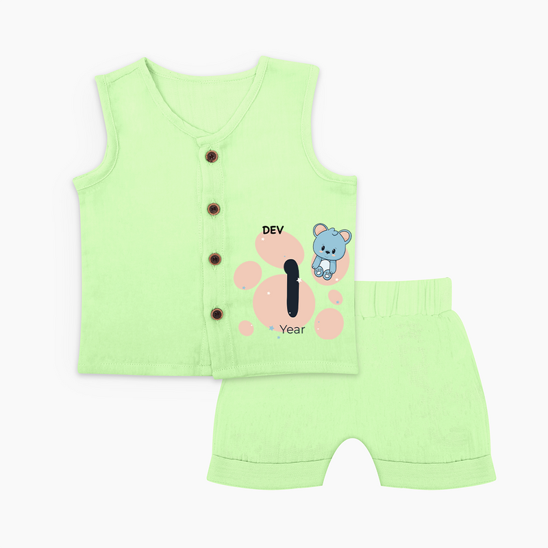 Commemorate This Special Moment With Our Bespoke Baby Jabla Set, Perfect For 1-Year Birthday Celebration - PASTEL GREEN - 0 - 3 Months Old (Chest 9.8")