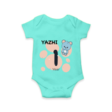 Commemorate your little one's 12th month with a customized romper - ARCTIC BLUE - 0 - 3 Months Old (Chest 16")
