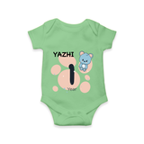 Commemorate your little one's 12th month with a customized romper - GREEN - 0 - 3 Months Old (Chest 16")