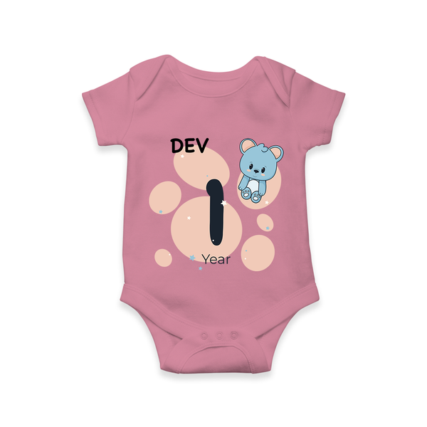 Baby Romper Birthday Outfit - 1 Year | Personalized Bodysuit | Cozy Cotton Fabric - ONION - New Born (Chest 14")
