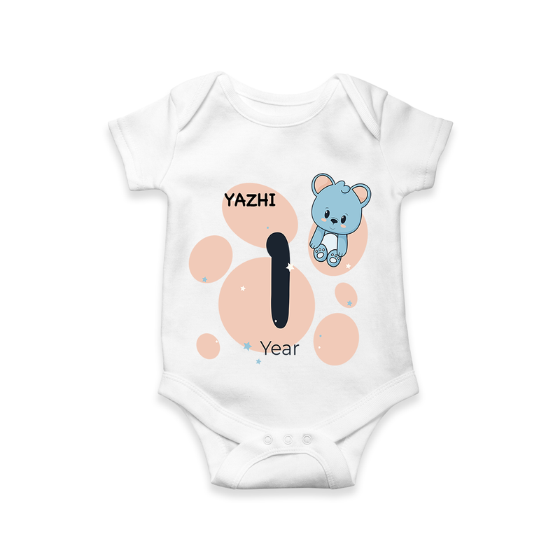 Commemorate your little one's 12th month with a customized romper - WHITE - 0 - 3 Months Old (Chest 16")