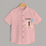 Commemorate your little one's 1st Year with a customized Shirt - PEACH - 0 - 6 Months Old (Chest 21")