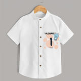 Commemorate your little one's 1st Year with a customized Shirt - WHITE - 0 - 6 Months Old (Chest 21")