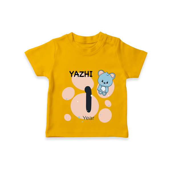 Commemorate your little one's 1st year with a customized T-Shirt - CHROME YELLOW - 0 - 5 Months Old (Chest 17")