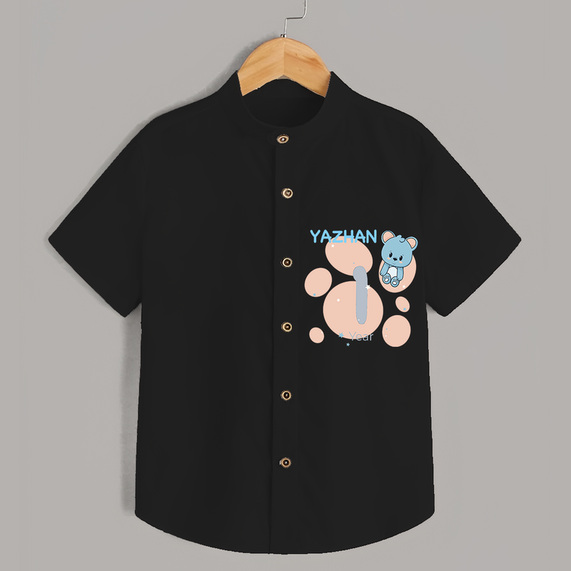 Commemorate your little one's 1st Year with a customized Shirt - BLACK - 0 - 6 Months Old (Chest 21")