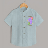 Celebrate Baby's 1st Month | Custom Shirt | Premium Cotton - ARCTIC BLUE - 0 - 6 Months Old (Chest 23")