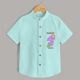 Memorialize your little one's First month Birthday with a personalized Shirt - ARCTIC BLUE - 0 - 6 Months Old (Chest 21")