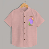 Celebrate Baby's 1st Month | Custom Shirt | Premium Cotton - PEACH - 0 - 6 Months Old (Chest 23")