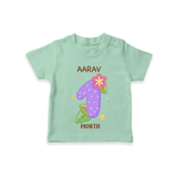 Memorialize your little one's first month with a personalized kids T-shirts - MINT GREEN - 0 - 5 Months Old (Chest 17")
