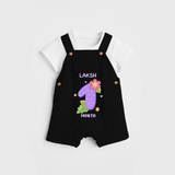 Memorialize your little one's first month with a personalized Dungaree - BLACK - 0 - 5 Months Old (Chest 17")
