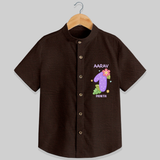 Memorialize your little one's First month Birthday with a personalized Shirt - CHOCOLATE BROWN - 0 - 6 Months Old (Chest 21")