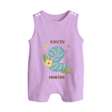 Dress Your Little One In Our Enchanting Customized Baby Romper Suit For Their 2-Month Celebration - LILAC - 0 - 5 Months Old (Chest 18")