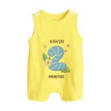 Dress Your Little One In Our Enchanting Customized Baby Romper Suit For Their 2-Month Celebration - PASTEL YELLOW - 0 - 5 Months Old (Chest 18")