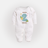 Dress Your Little One In Our Enchanting Customized Baby Sleep Suit For Their 2-Month Celebration - WHITE - New Born (Chest 7.5")